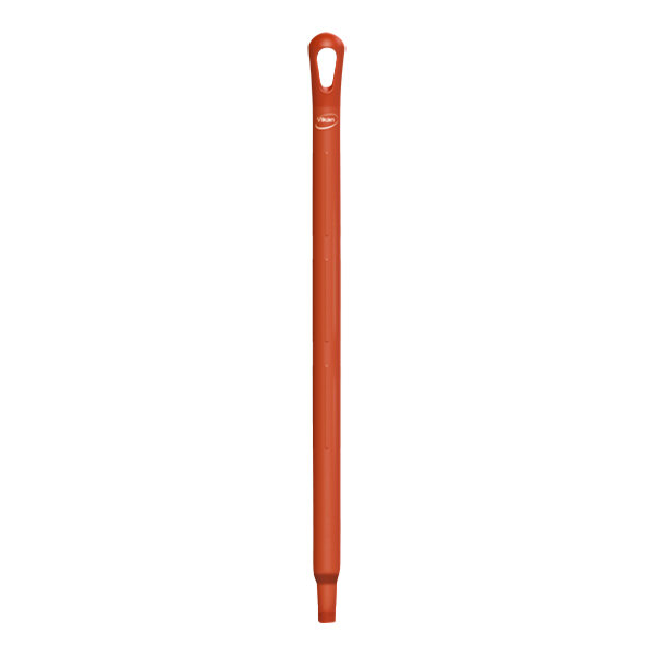 A Vikan red plastic threaded broom handle.