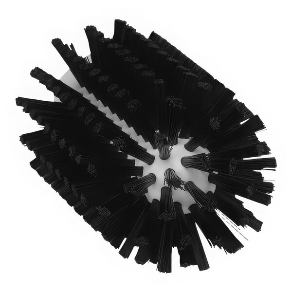 A black brush with many stiff bristles.