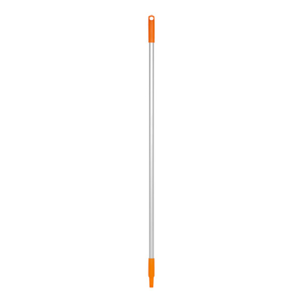 An orange threaded aluminum pole.