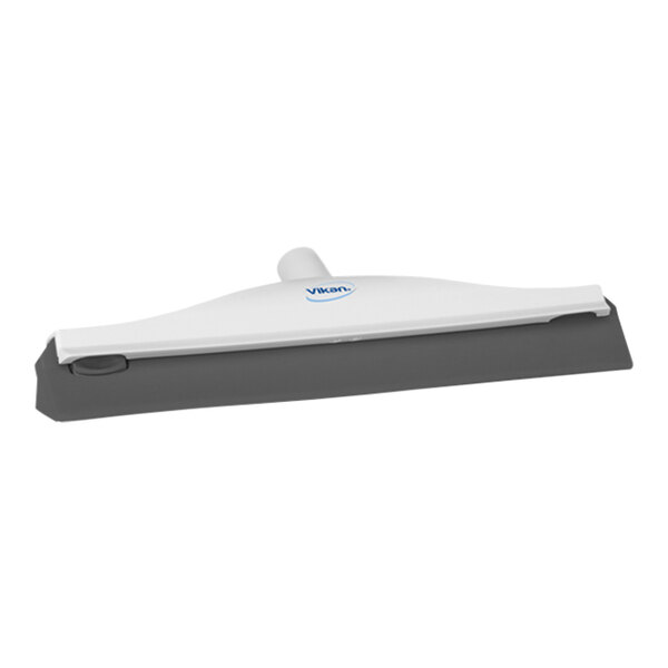 A white Vikan floor squeegee with a plastic frame.