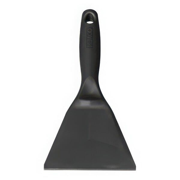 A black Vikan polypropylene hand scraper with a handle.