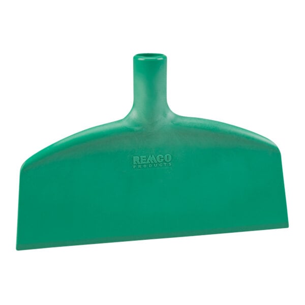 A green plastic Vikan table and floor scraper with a handle.