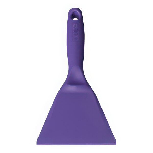 A purple Vikan hand scraper with a handle.