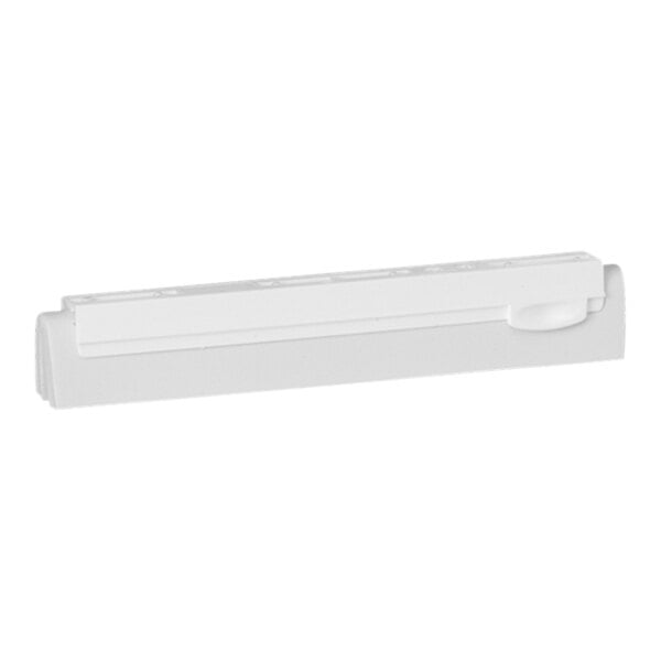 A white rectangular Vikan squeegee blade with a handle.