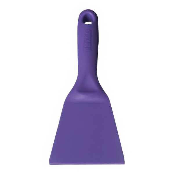 A purple Vikan hand scraper with a handle.