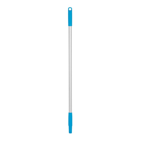 A blue and silver Vikan aluminum handle.