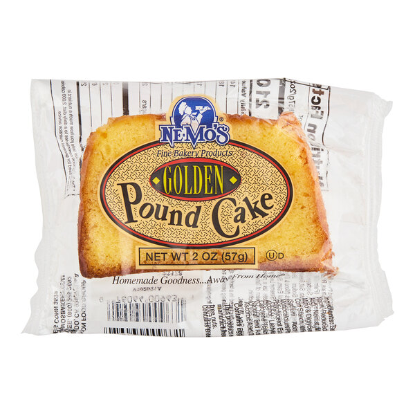 A package of Ne-Mo's Bakery frozen golden pound cake slices.