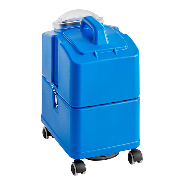 A blue NaceCare carpet spot extractor on wheels.