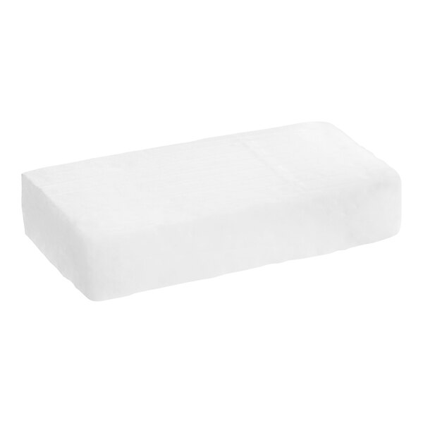 A white rectangular object of 35 lb. Dry Ice on a white background.