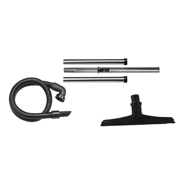 A NaceCare cordless backpack vacuum with hose and hard floor accessories.