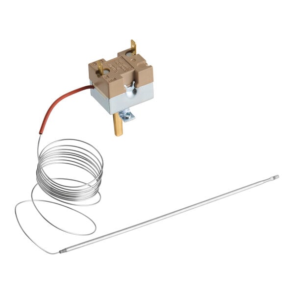 A chamber thermostat with a coiled sensor and probe for Cooking Performance Group COF, COH, COQ, and OCB Series equipment.