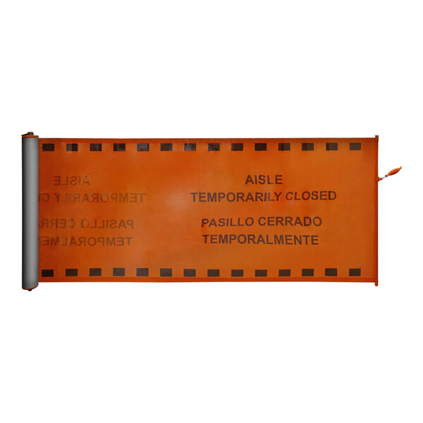 An orange ZonePro safety banner with black text reading "Temporary Closed" on a white background.