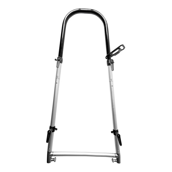 A metal frame with a black handle for a CRB Cleaning Systems carpet shampooer.