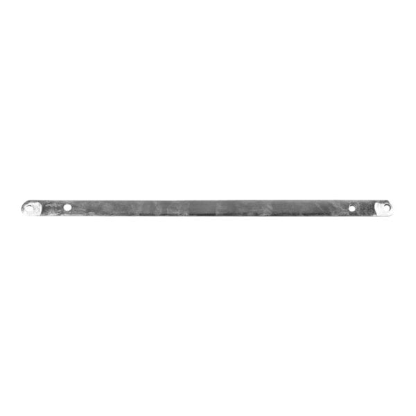 A CRB Cleaning Systems metal flat bar with two holes.