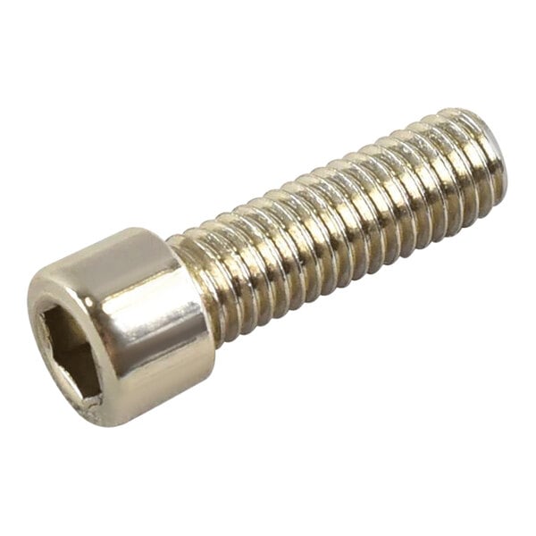A close-up of a stainless steel CRB Cleaning Systems M8 x 16 mm cylinder head screw.