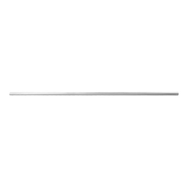 A white rectangular metal bar with a black border.