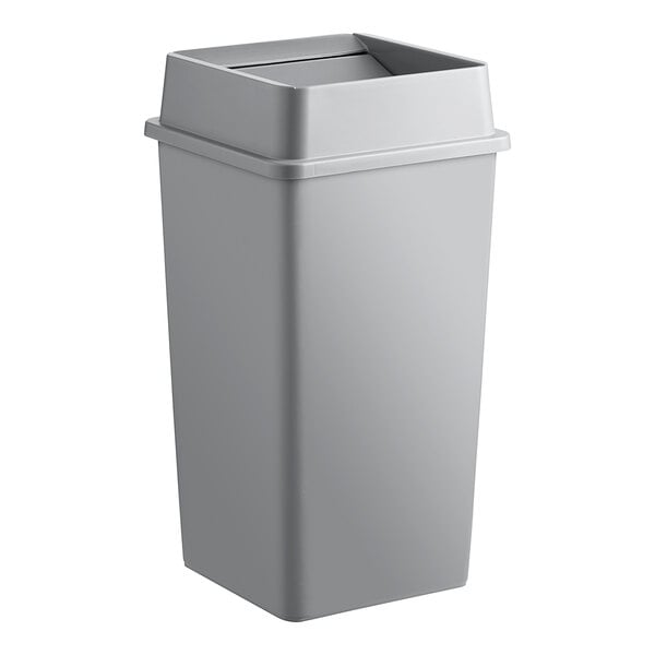 Lavex 50 Gallon Gray Square Trash Can