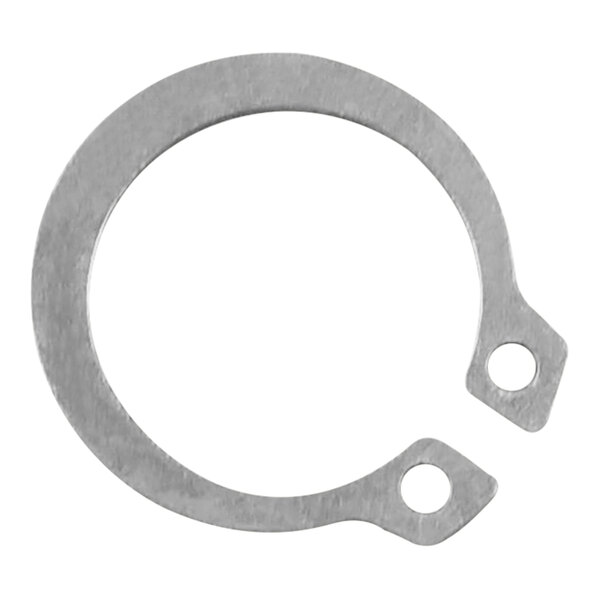 A CRB Cleaning Systems retaining ring with two holes in it.