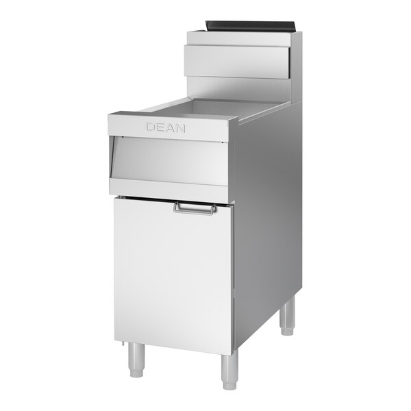 Dean by Frymaster PowerRunner 1PRG50T 50 lb. Natural Gas Floor Fryer with Digital Timer Controller and without Filtration - 120,000 BTU