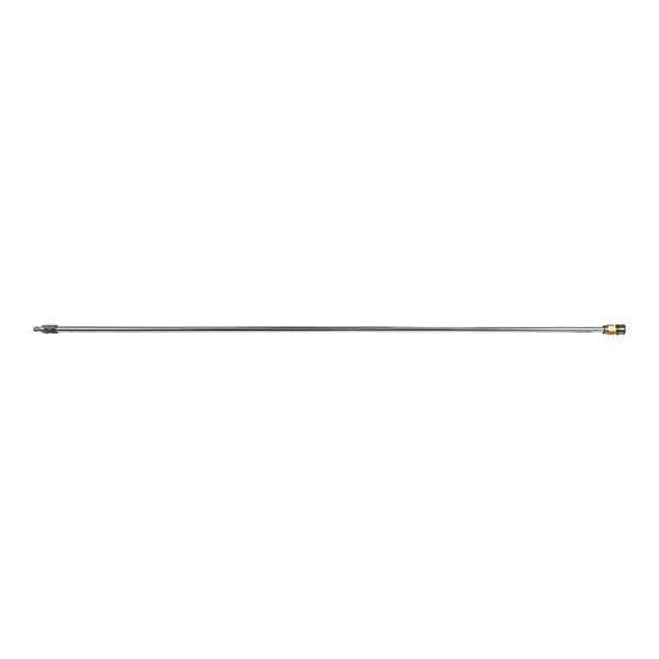 A Mi-T-M aluminum extension wand with a yellow and black tip on it.