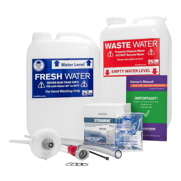 An Ozark River Manufacturing Clean Start Kit in a white container with a blue and white label.