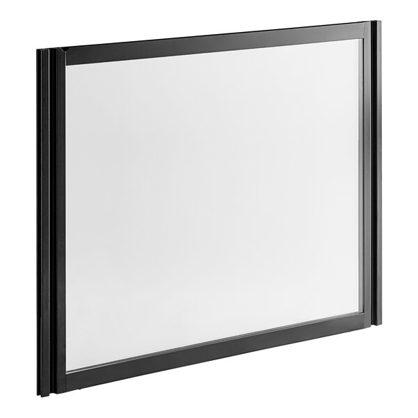 A white board with a black border.