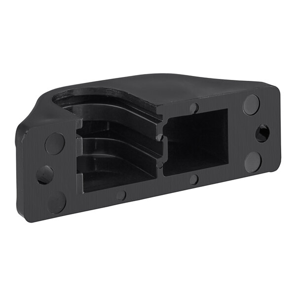 A black plastic Bunn Sensing Coil Cover with two holes.