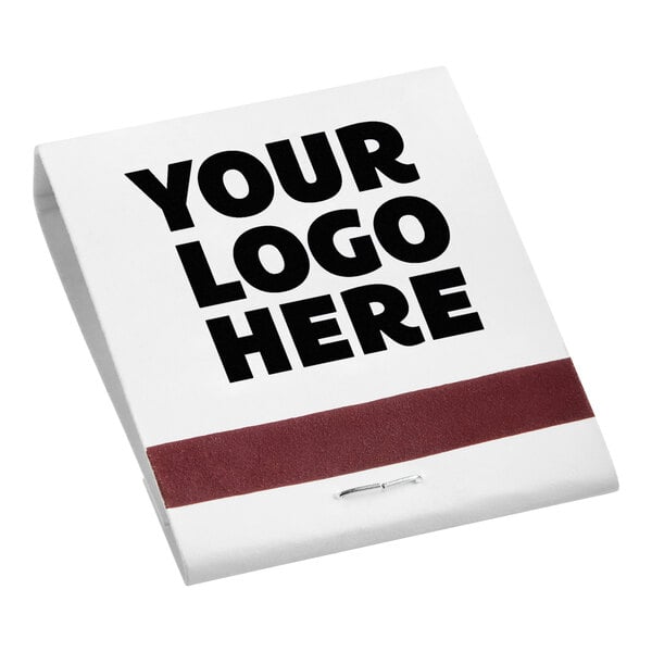 A white business card with black text that says "Your logo here"