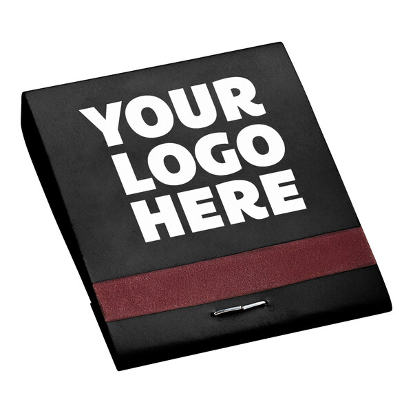 D.D. Bean & Sons Co 20-Strike Customizable Black / White Matchbook - 2500/Case