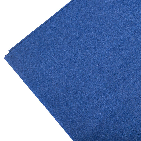 A navy blue square Hoffmaster beverage napkin.