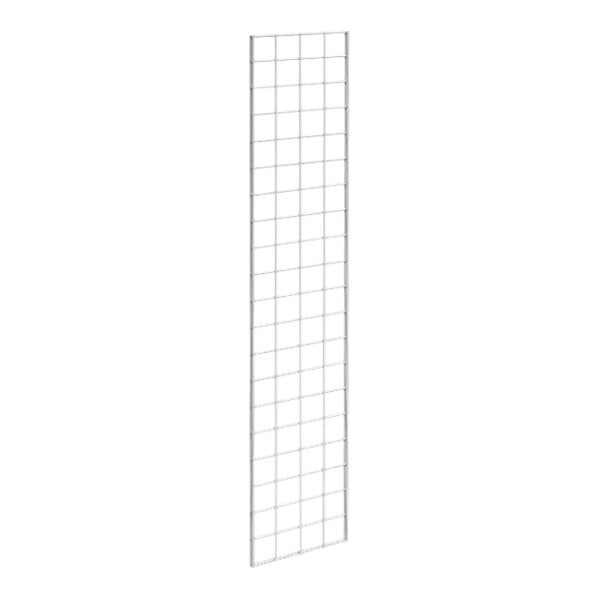 A white rectangular steel grid panel.