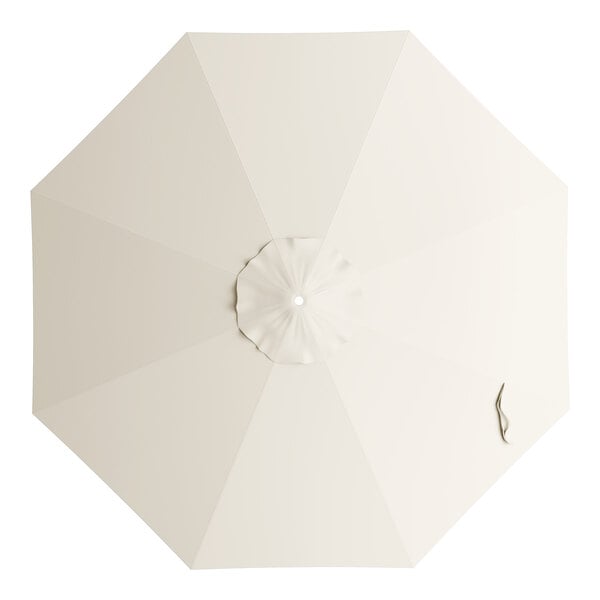 A white umbrella canopy with a hole in the center.