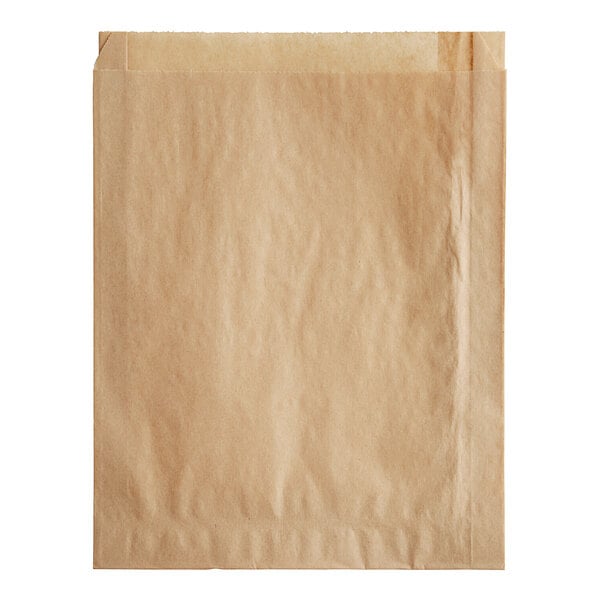 A brown Bagcraft EcoCraft sandwich bag with a crease.