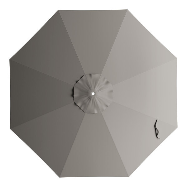 A grey umbrella with a hole in the center.