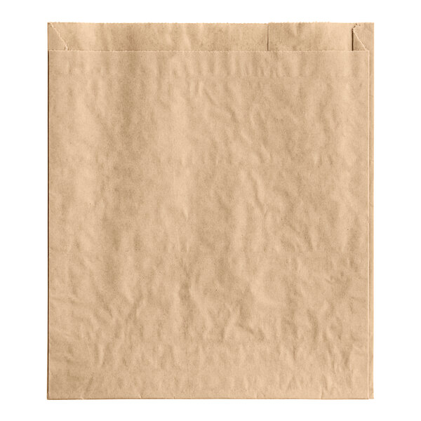 A brown Bagcraft EcoCraft hamburger bag with a white background.