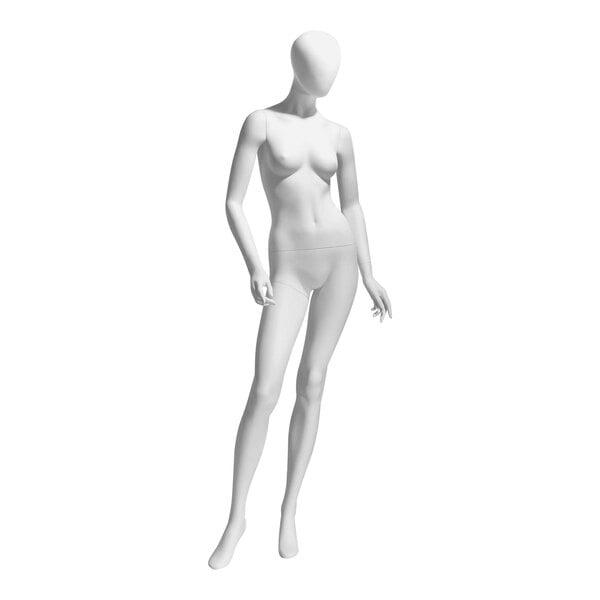 An Econoco Eve female oval head mannequin in white.