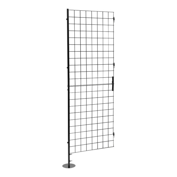 A black steel Grid & Go display panel.