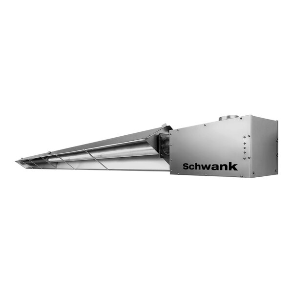 A large Schwank stainless steel tube heater with a long tube.