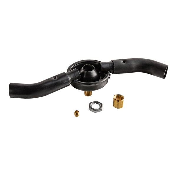 A black US Range lighter assembly hose with brass fittings and nuts.