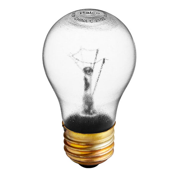 A Hatco 40W, 120V light bulb with a black shadow on it.