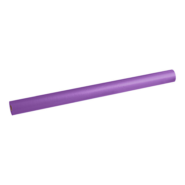 A purple tube of Table Mate plastic table cover on a white background.