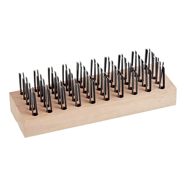 Choice 7 3/4 Medium Stainless Steel Bristle Grill / Charbroiler Brush Head  for 407SSGB24