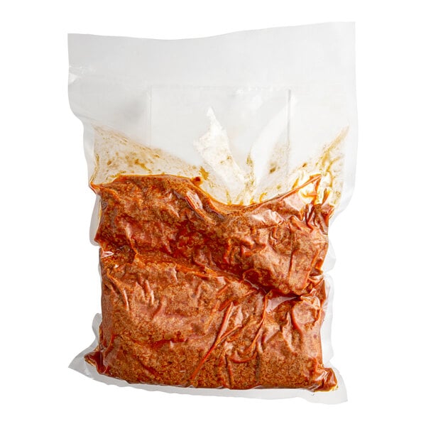 A white bag of The BE Hive Plant-Based Chipotle Chorizo Crumble with red accents.