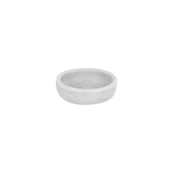A Room360 Miami cement gray soap dish.