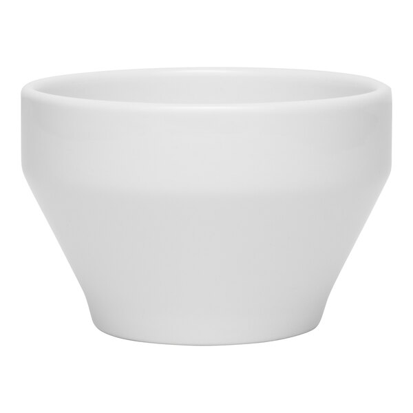 A Libbey white porcelain bouillon bowl.