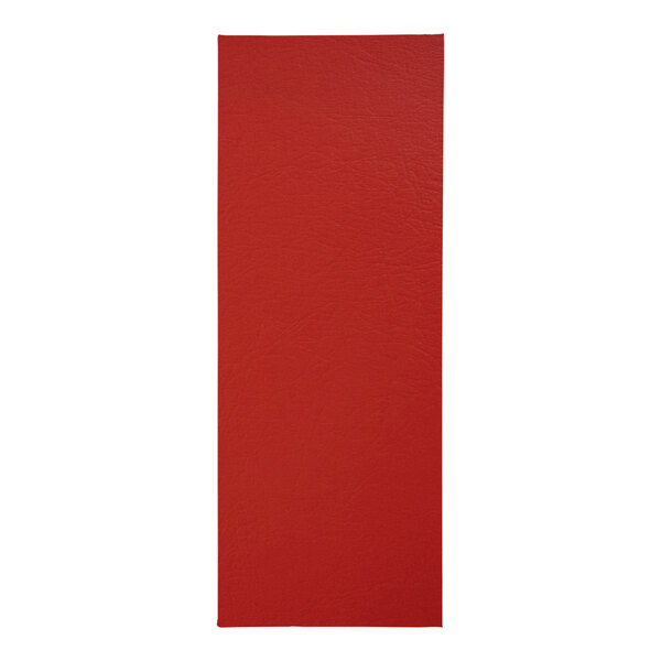A red rectangular object with a white background.