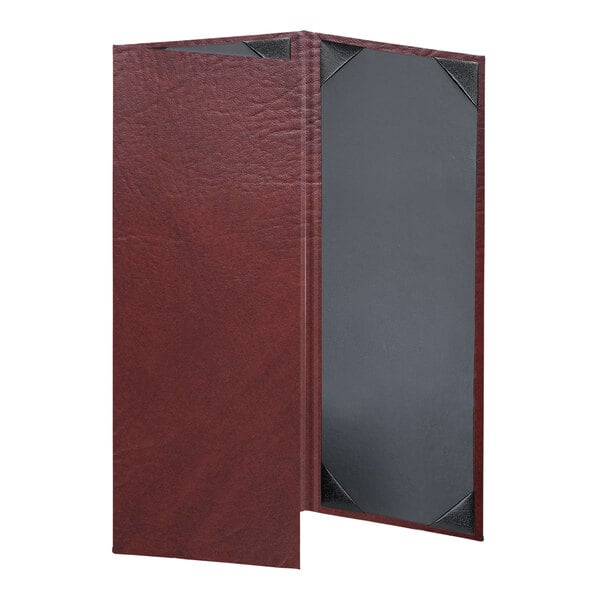 A black H. Risch, Inc. Harley menu cover.
