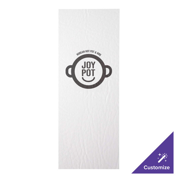 A white menu cover with a logo reading "Harley" in the center.