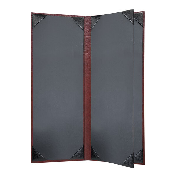 A black and red H. Risch, Inc. Harley wine menu cover with a red border.