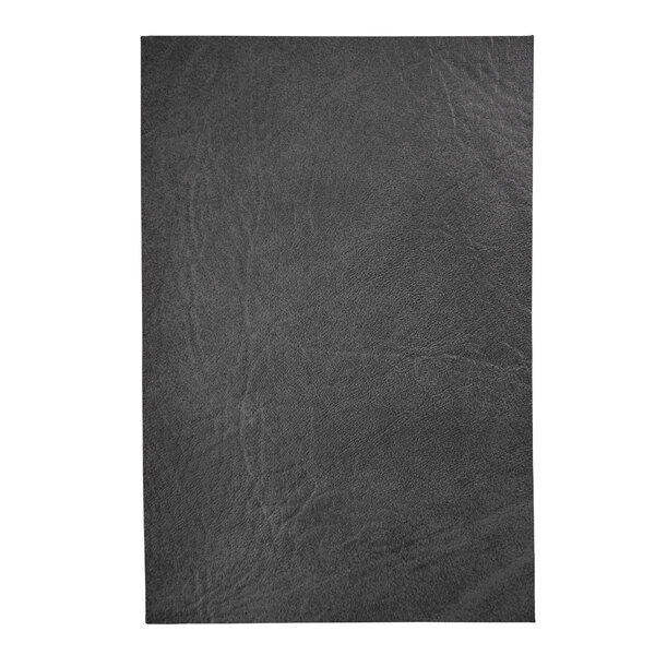 A black customizable leather menu cover.